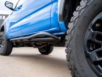 Trail Edition Rock Sliders Fits 24-Present Toyota Tacoma - Double Cab Short Bed/No Kick Out/Powdercoat Cali Raised LED