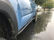 Trail Edition Rock Sliders Fits 24-Present Toyota Tacoma - Double Cab Short Bed/No Kick Out/Powdercoat Cali Raised LED
