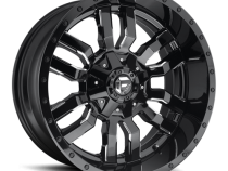 Aluminum Wheels 22X9.5 Sledge D595 6 On 135/6 On 139.7 Gloss Black Milled 106.1 Bore 19 Offset Fuel Off Road Wheels