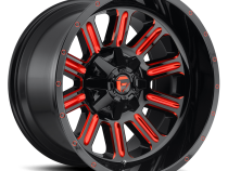 Aluminum Wheels 22X12 Hardline D621 5 On 114.3/5 On 127 Gloss Black/Candy Red 78.1 Bore -44 Offset Fuel Off Road Wheels