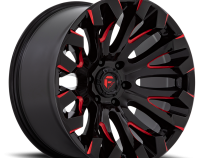 Aluminum Wheels 20X9 Quake D829 5 On 114.3 Gloss Black Milled Red 72.56 Bore 1 Offset Fuel Off Road Wheels