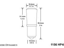 1156 LED Bulb HP48 LED Amber Single Diode Dynamics
