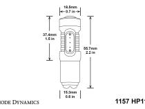 1157 LED Bulb HP11 LED Amber Single Diode Dynamics