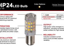 1157 LED Bulb HP24 Dual-Color LED Cool White Single Diode Dynamics