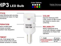 194 LED Bulb HP3 LED Blue Single Diode Dynamics