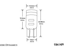 194 LED Bulb HP5 LED Red Single Diode Dynamics