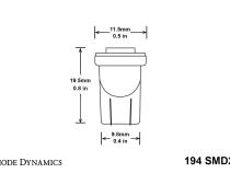 194 LED Bulb SMD2 LED Blue Single Diode Dynamics