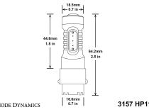 3157 LED Bulb HP11 LED Red Single Diode Dynamics