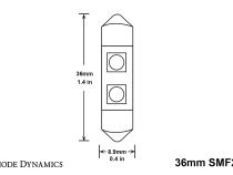 36mm SMF2 LED Bulb Red Single Diode Dynamics