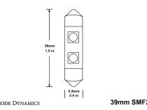 39mm SMF2 LED Bulb Warm White Single Diode Dynamics