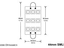 44mm SML9 LED Bulb Amber Single Diode Dynamics