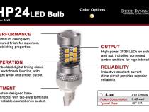 7443 LED Bulb HP24 LED Cool White Switchback Single Diode Dynamics