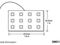 LED Board SMD12 Warm White Single Diode Dynamics