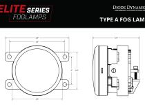 Elite Series Fog Lamps for 2008-2009 Ford Taurus X Pair Cool White 6000K Diode Dynamics