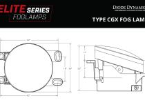 Elite Series Fog Lamps for 2011-2013 Lexus IS250 Pair Yellow 3000K Diode Dynamics