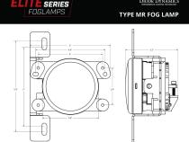 Elite Series Type MR Fog Lamps, Yellow Pair Diode Dynamics