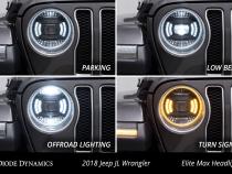 Elite LED Headlamps for 2018-2022 Jeep JL Wrangler Diode Dynamics