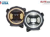 Elite LED Headlamps for 2018-Present Jeep JL Wrangler and 2020-Present Jeep Gladiator Diode Dynamics