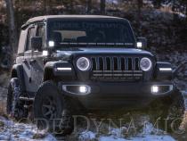 SS6 Cowl LED Bracket Kit for 2018-2021 Jeep JL Wrangler/Gladiator, Amber Driving