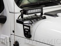 SS6 Cowl LED Bracket Kit for 2018-2021 Jeep JL Wrangler/Gladiator, Amber Driving