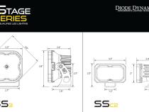 SS3 LED Ditch Light Kit for 2019-2021 Ford Ranger, Sport White Combo Diode Dynamics