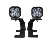SS3 LED Ditch Light Kit for 2014-2019 GMC Sierra 1500, Sport White Combo Diode Dynamics
