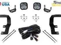 SSC2 LED Ditch Light Kit for 2014-2019 Silverado/Sierra, Sport White Combo Diode Dynamics