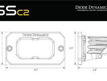 Stage Series 2in LED Pod Pro Yellow Combo Flush ABL Single Diode Dynamics