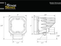 Stage Series C1 LED Pod White SAE Fog Standard ABL Pair Diode Dynamics