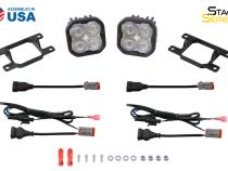 SS3 LED Fog Light Kit for 2019-2021 Ram 1500 (non-LED) White SAE Fog Max w/ Backlight Diode Dynamics