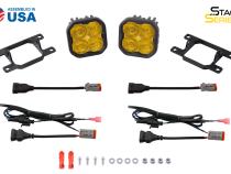 SS3 LED Fog Light Kit for 2010-2018 Ford Transit Connect Yellow SAE Fog Max w/ Backlight Diode Dynamics