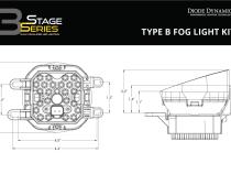 SS3 LED Fog Light Kit for 2010-2012 Lexus HS250h Yellow SAE Fog Max w/ Backlight Diode Dynamics