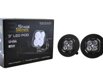 SS3 LED Fog Light Kit for 2007-2013 GMC Sierra 1500 White SAE Fog Pro w/ Backlight Diode Dynamics
