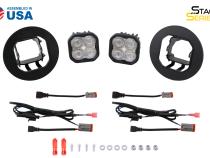 SS3 LED Fog Light Kit for 2007-2014 GMC Sierra 2500/3500 Yellow SAE Fog Pro w/ Backlight Diode Dynamics