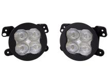SS3 LED Fog Light Kit for 2011-2014 Dodge Charger White SAE Fog Sport w/ Backlight Type M Bracket Kit Diode Dynamics