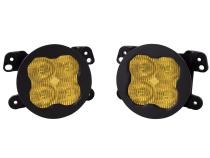 SS3 LED Fog Light Kit for 2014-2017 Jeep Cherokee Yellow SAE Fog Pro w/ Backlight Type M Bracket Kit Diode Dynamics