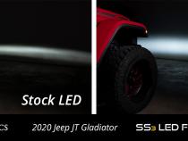 SS3 LED Fog Light Kit for 2020-2021 Jeep Gladiator Yellow SAE Fog Pro w/ Backlight Type M Bracket Kit Diode Dynamics