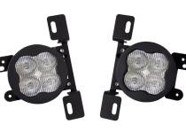 SS3 LED Fog Light Kit for 2018-2021 Jeep JL Wrangler White SAE Fog Pro w/ Backlight Type MR Bracket Kit Diode Dynamics
