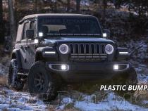 SS3 LED Fog Light Kit for 2018-2021 Jeep JL Wrangler White SAE Fog Sport w/ Backlight Type MS Bracket Kit Diode Dynamics