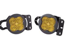 SS3 LED Fog Light Kit for 2020-2021 Jeep Gladiator Yellow SAE Fog Pro w/ Backlight Type MS Bracket Kit Diode Dynamics