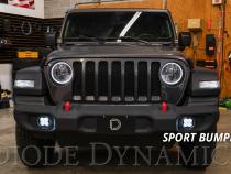 SS3 LED Fog Light Kit for 2020-2021 Jeep Gladiator Yellow SAE Fog Max w/ Backlight Type MS Bracket Kit Diode Dynamics