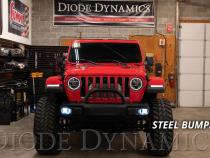 SS3 LED Fog Light Kit for 2020-2021 Jeep Gladiator Yellow SAE Fog Max w/ Backlight Type MS Bracket Kit Diode Dynamics
