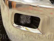 SS3 LED Fog Light Kit for 2009-2012 Ram 1500 White SAE Fog Pro w/ Backlight Diode Dynamics