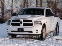 SS3 LED Fog Light Kit for 2013-2018 Ram 1500 Yellow SAE Fog Pro w/ Backlight Diode Dynamics