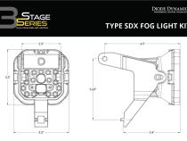 SS3 LED Fog Light Kit for 2004-2007 Ford Ranger Yellow SAE Fog Pro w/ Backlight Diode Dynamics