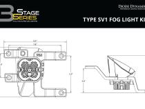 SS3 LED Fog Light Kit for 2019 Chevrolet Silverado 1500 LD White SAE Fog Sport w/ Backlight Diode Dynamics