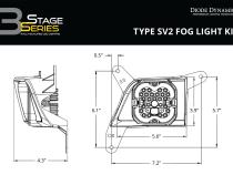 SS3 LED Fog Light Kit for 2020-2021 Chevrolet Silverado HD 2500/3500 White SAE Fog Max w/ Backlight Diode Dynamics
