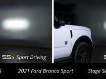 SS3 LED Ditch Light Kit for 2021 Ford Bronco Sport, Pro White Combo Diode Dynamics