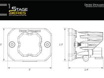 Stage Series Flush Mount Reverse Light Kit, C2 Pro Diode Dynamics
