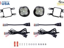 SS3 LED Fog Light Kit for 2010-2016 Toyota Sienna, Yellow SAE Fog Sport with Backlight